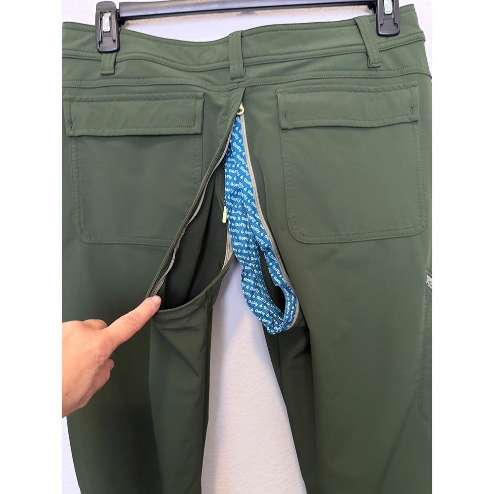 Gnara Go There Hiking Pants Women 12 Olive GoFly Roll Tab Outdoor Travel Stretch - Picture 16 of 17